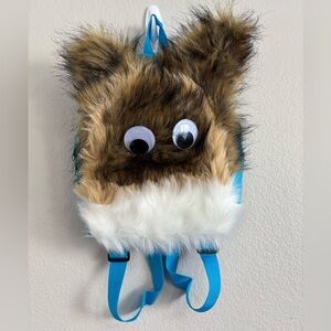 MOGWHY CATPack Plush Backpacks Blue Children Kids With Animal Face